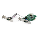 2 Port RS232 Serial Adapter Card PCIe with 16950 UART - High-Speed DB9 Serial Ports 921.4Kbps