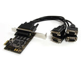 4-Port RS232 Serial Card for PCI Express with Breakout Cable - Enhance Connectivity Options