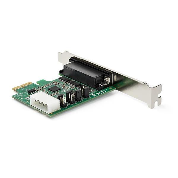 High-Speed 4 Port PCI Express RS232 Serial Adapter Card - Compatible with Windows & Linux