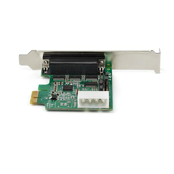 High-Speed 4 Port PCI Express RS232 Serial Adapter Card - Compatible with Windows & Linux