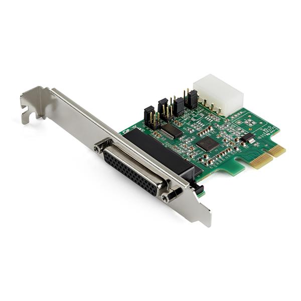 High-Speed 4 Port PCI Express RS232 Serial Adapter Card - Compatible with Windows & Linux