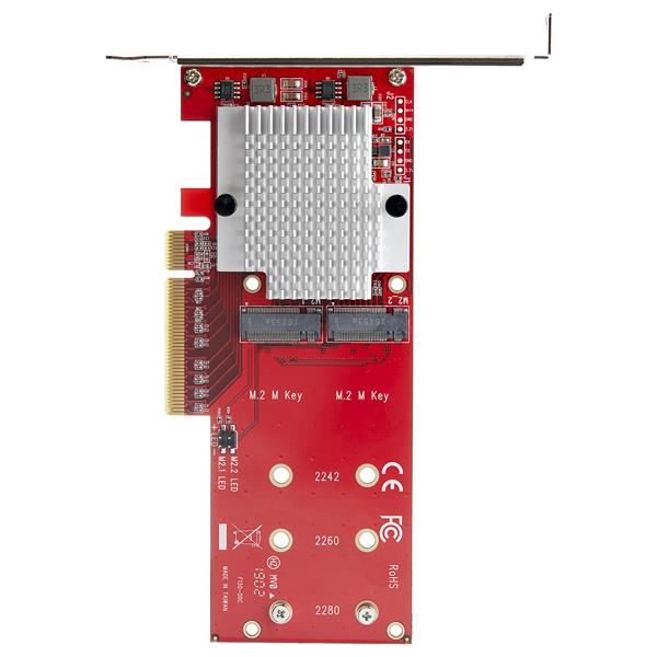Dual M.2 PCIe SSD Adapter Card - High-Speed NVMe & AHCI Support for Enhanced Storage