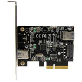 2-Port USB 3.1 PCIe Expansion Card - 10Gbps USB-A, Internal & External Ports for Enhanced Connectivity