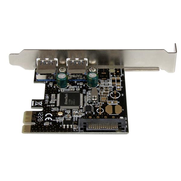 2-Port PCI Express USB 3.0 Controller Card with SATA Power for High-Speed Data Transfer