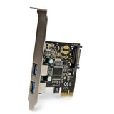 2-Port PCI Express USB 3.0 Controller Card with SATA Power for High-Speed Data Transfer