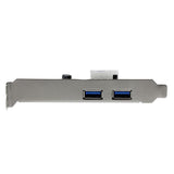 2-Port USB 3.0 PCIe Expansion Card with UASP & LP4 Power - High-Speed Data Transfer Adapter