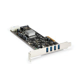 4 Port PCIe USB 3.0 Card - 5Gbps Speed, UASP Support, SATA/LP4 Power, Compatible with All USB Devices