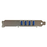 4-Port USB 3.0 PCIe Expansion Card with UASP for high-speed data transfer, supports 5 Gbps and backward compatibility.