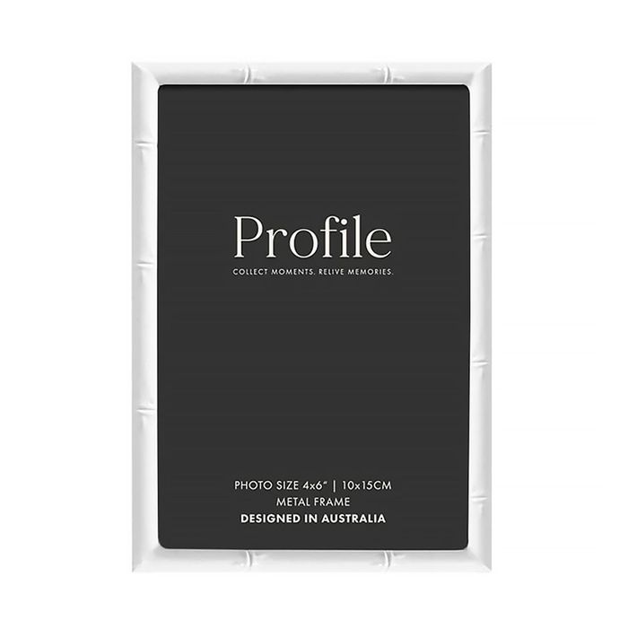 Bamboo White Metal Frame 4x6