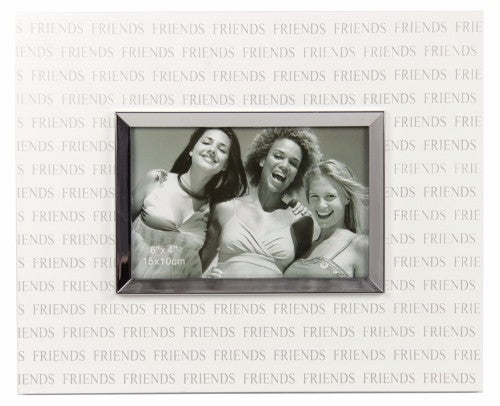 Shadow Words White Silver Photo frame - Friends