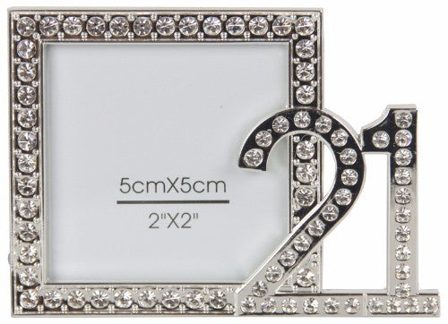 21st Photo Frame - 9cm