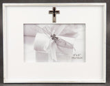 White Photo Frame 4x6 Cross