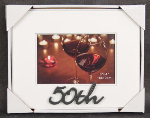 4x6 Photo Frame With Words - 50th