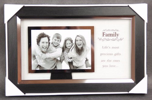Photo Frame With Mirror Edge - Family