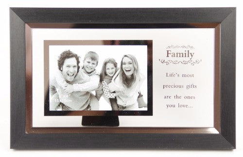 Photo Frame With Mirror Edge - Family