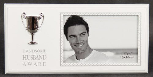 Photo Frame With Silver Trophy - Husband