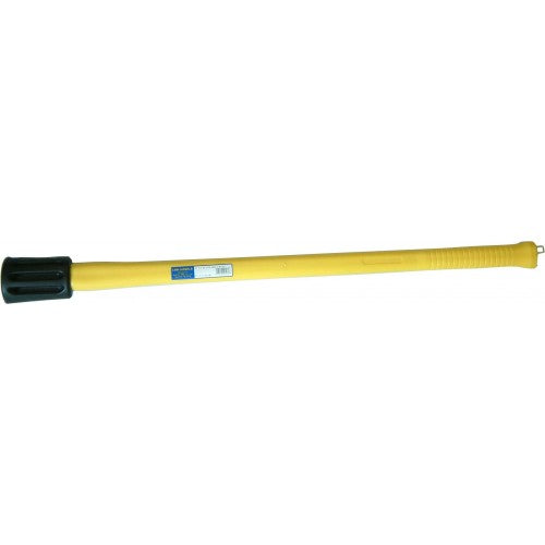 36-inch Railroad Pick Handle with fiberglass core, durable grip, ideal for landscaping and construction tasks.