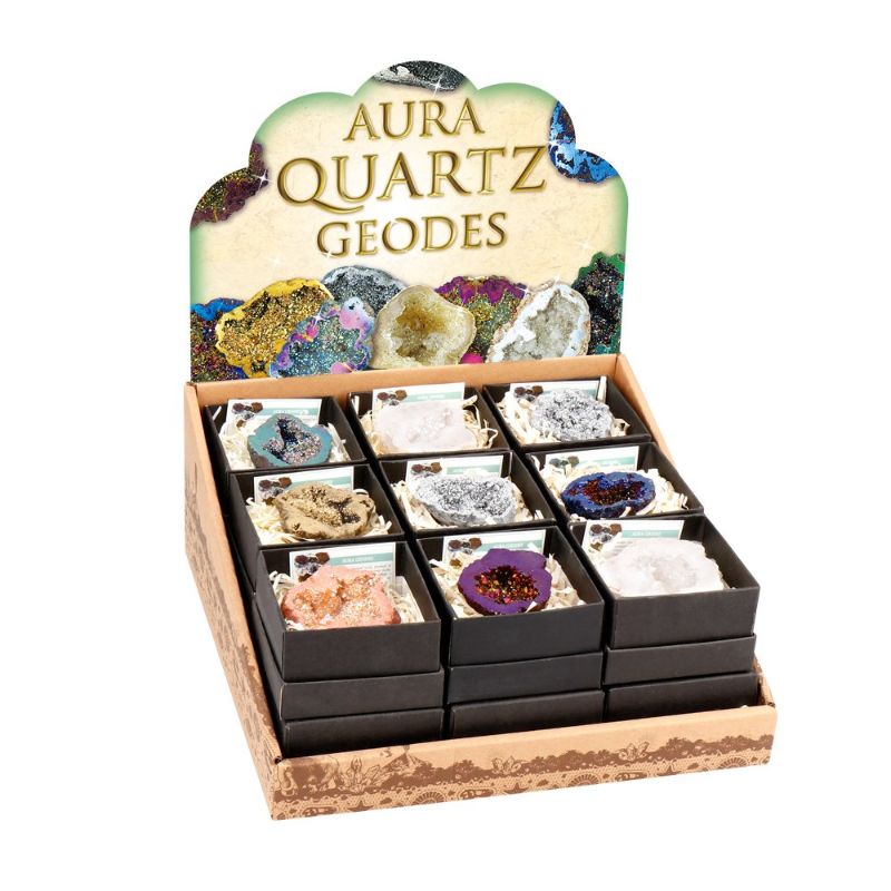 Aura Quartz Geode (Box of 18)
