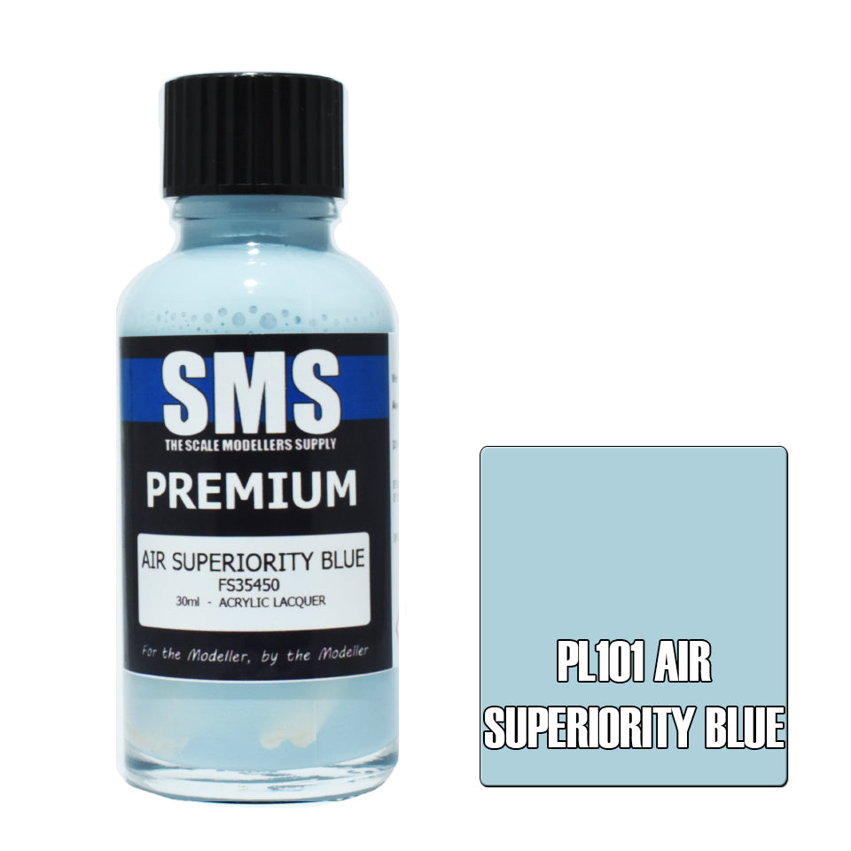 AIR BRUSH PAINT 30ML PREMIUM AIR SUPERIORITY BLUE ACRYLIC LACQUER SCALE