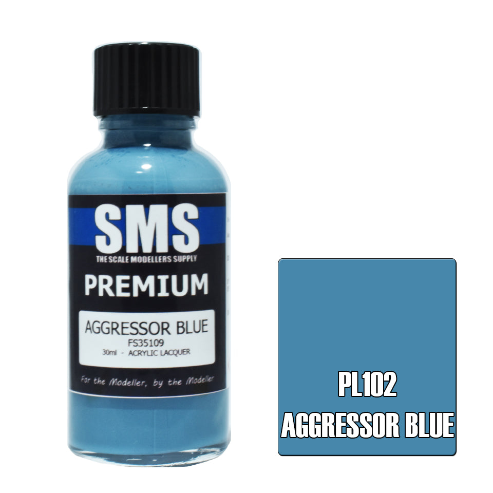 AIR BRUSH PAINT 30ML PREMIUM AGGRESSOR BLUE ACRYLIC LACQUER SCALE