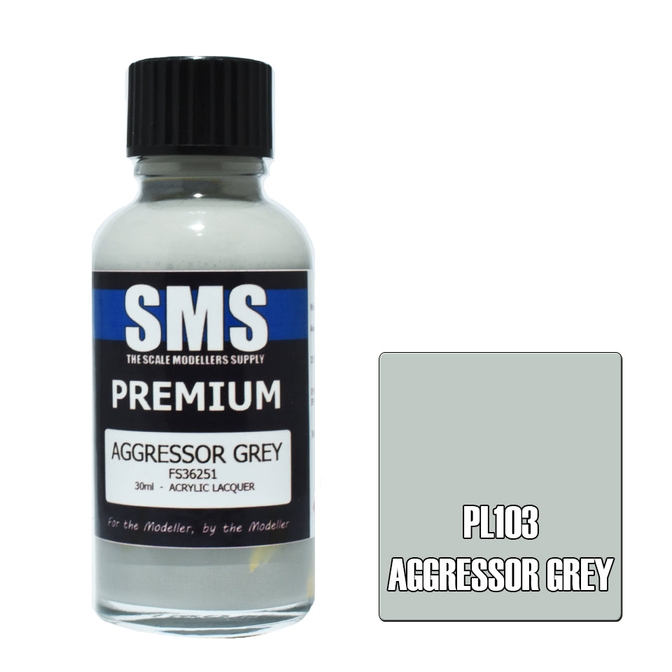 AIR BRUSH PAINT 30ML PREMIUM AGGRESSOR GREY ACRYLIC LACQUER SCALE