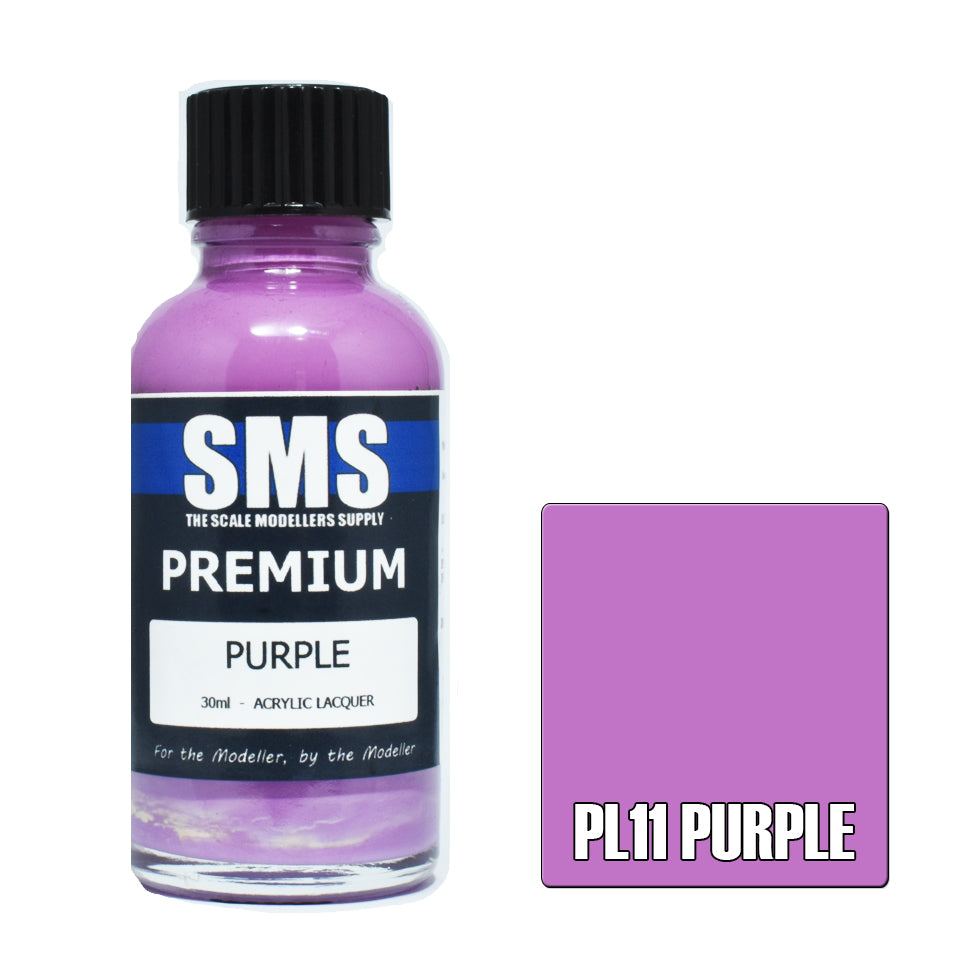 AIR BRUSH PAINT 30ML PREMIUM PURPLE  ACRYLIC LACQUER SCALE MODELLERS SUPPLY