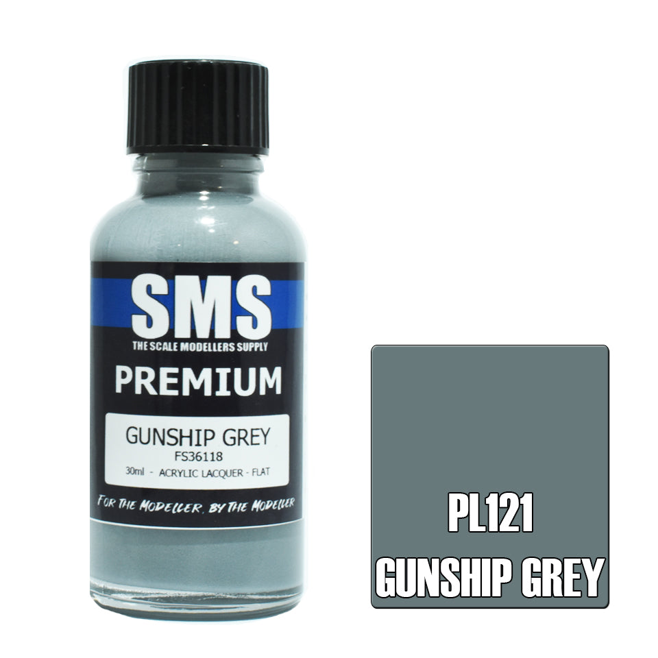 AIR BRUSH PAINT 30ML PREMIUM GUNSHIP GREY  ACRYLIC LACQUER SCALE