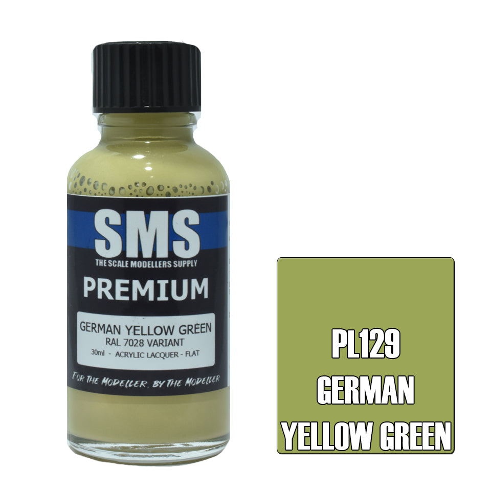AIR BRUSH PAINT 30ML PREMIUM GERMAN YELLOW GREEN  ACRYLIC LACQUER SCALE