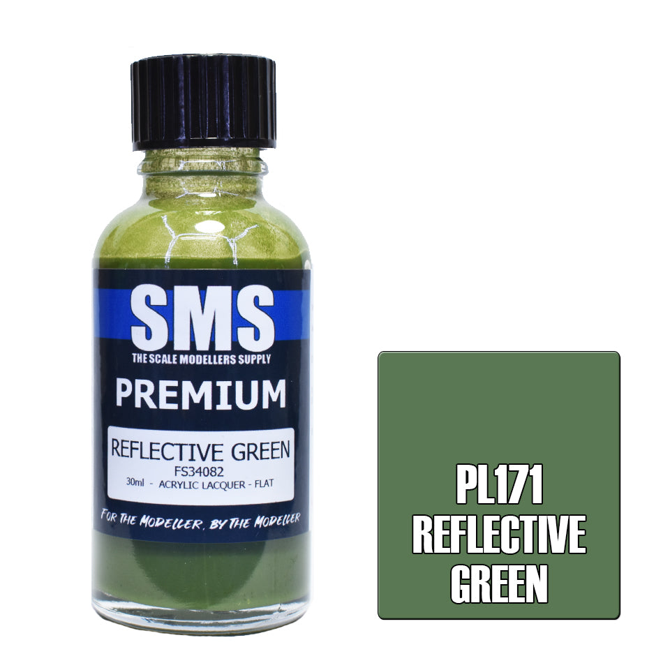 AIR BRUSH PAINT 30ML PREMIUM REFLECTIVE GREEN  ACRYLIC LACQUER SCALE