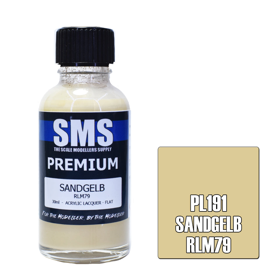 AIR BRUSH PAINT 30ML PREMIUM SANDGELB RLM79  ACRYLIC LACQUER SCALE