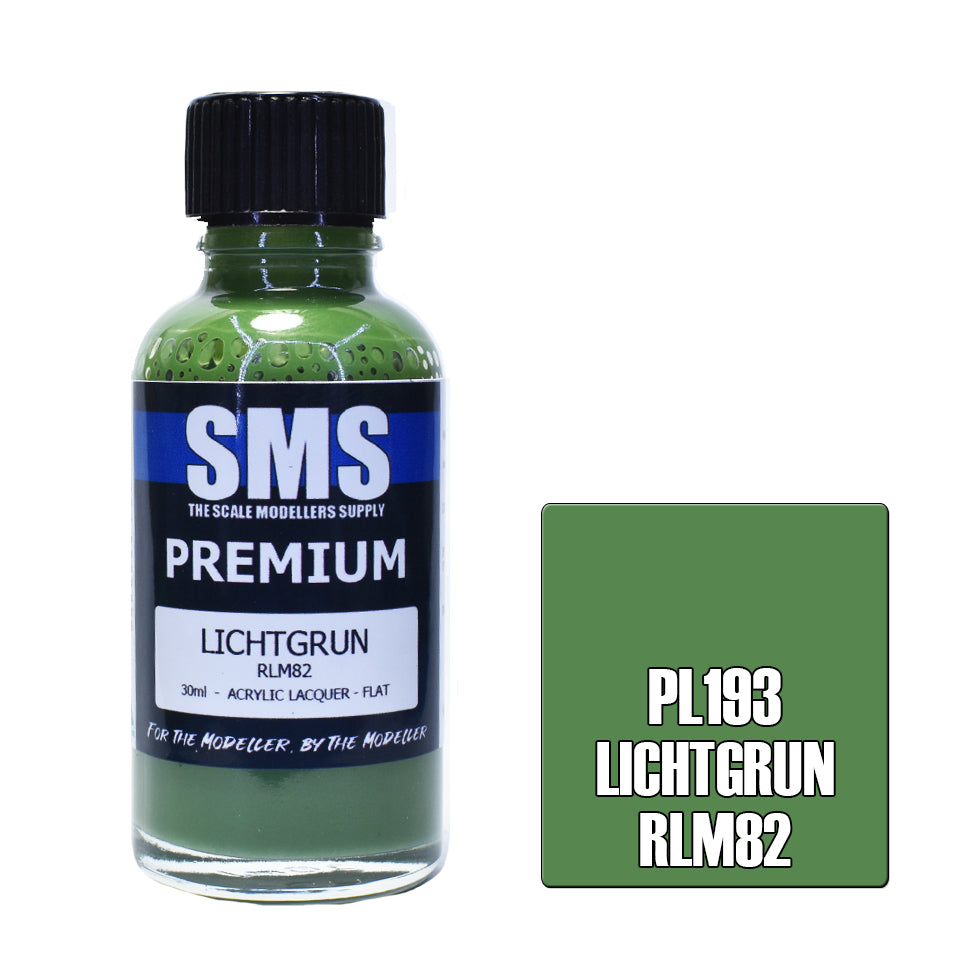 AIR BRUSH PAINT 30ML PREMIUM LICHTGRUN RLM82  ACRYLIC LACQUER SCALE