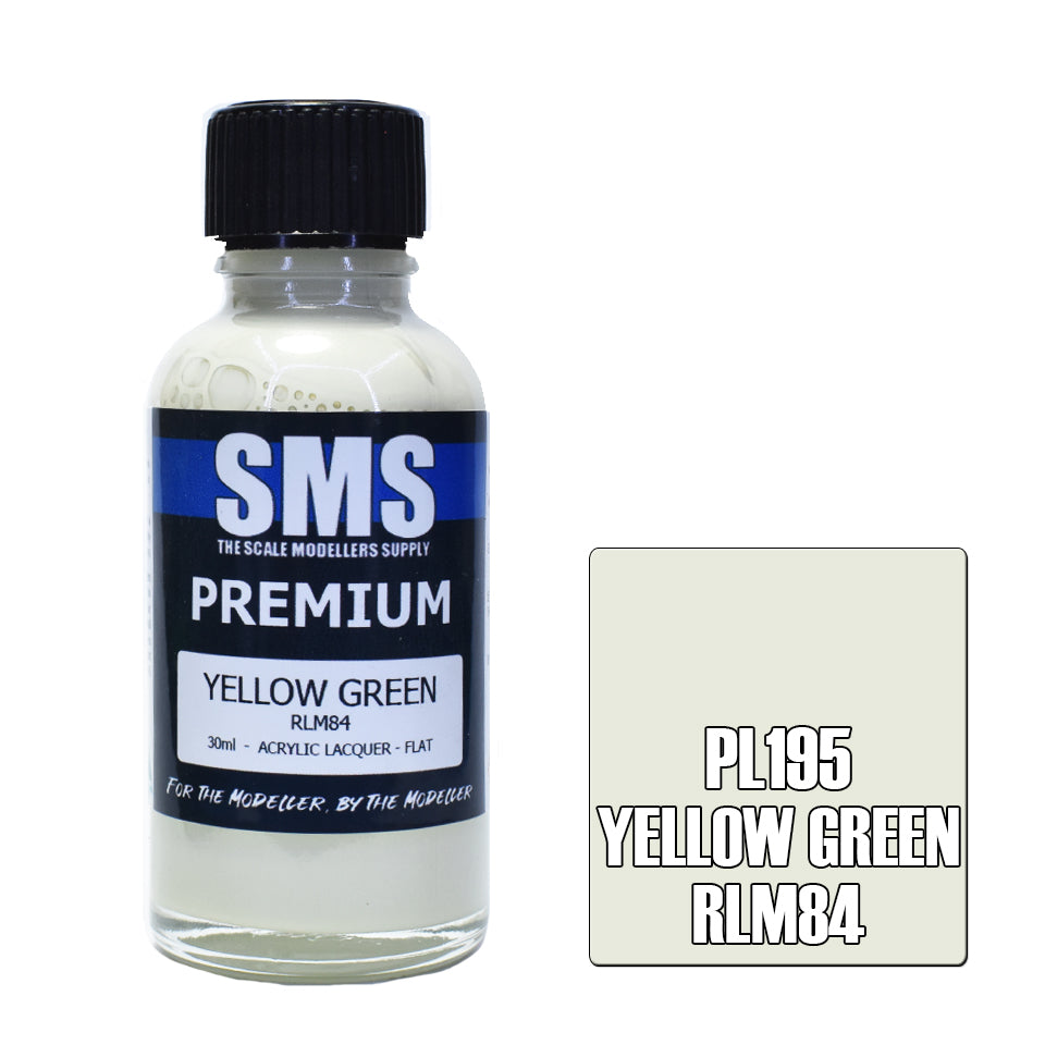 AIR BRUSH PAINT 30ML PREMIUM YELLOW GREEN RLM84 ACRYLIC LACQUER SCALE