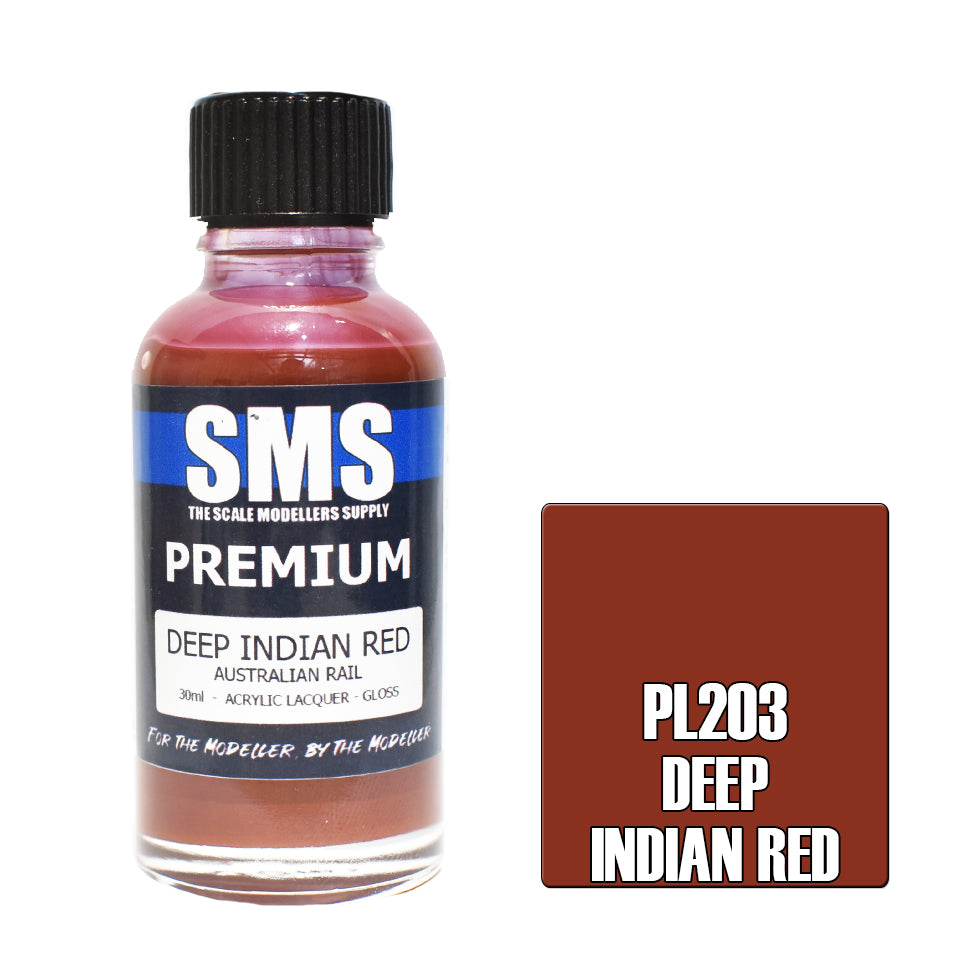 AIR BRUSH PAINT 30ML PREMIUM DEEP INDIAN RED  ACRYLIC LACQUER SCALE