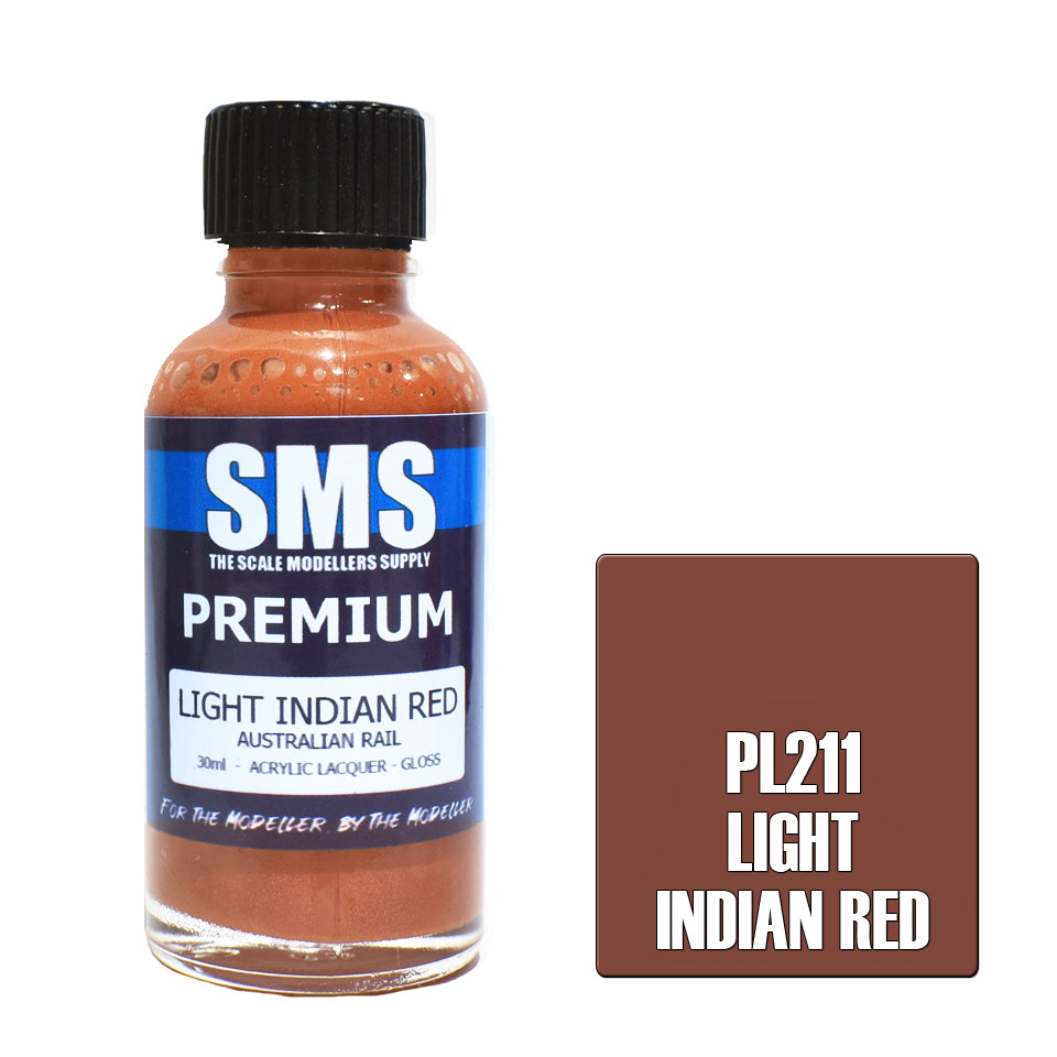 AIR BRUSH PAINT 30ML PREMIUM LIGHT INDIAN RED  ACRYLIC LACQUER SCALE