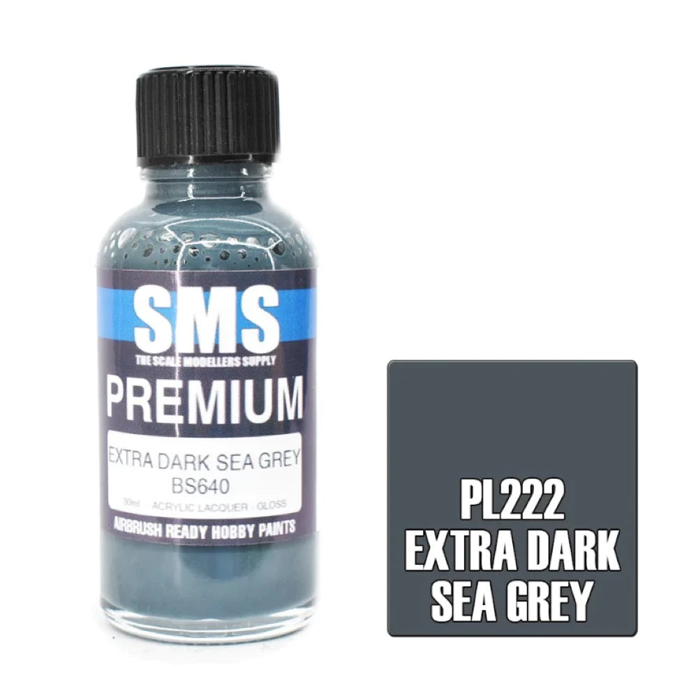 AIR BRUSH PAINT 30ML PREMIUM EXTRA DARK SEA GREY ACRYLIC LACQUER SCALE