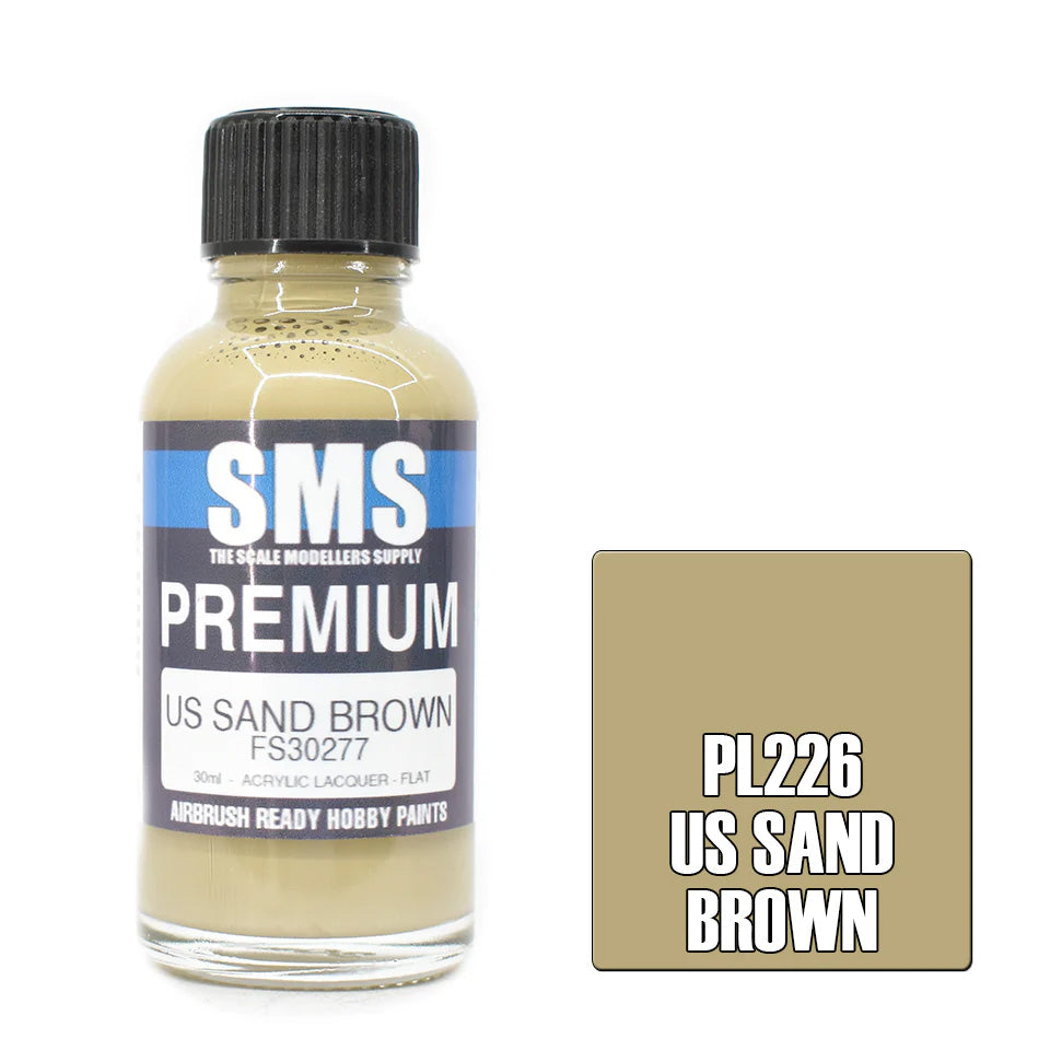 AIR BRUSH PAINT 30ML PREMIUM US SAND BROWN ACRYLIC LACQUER SCALE