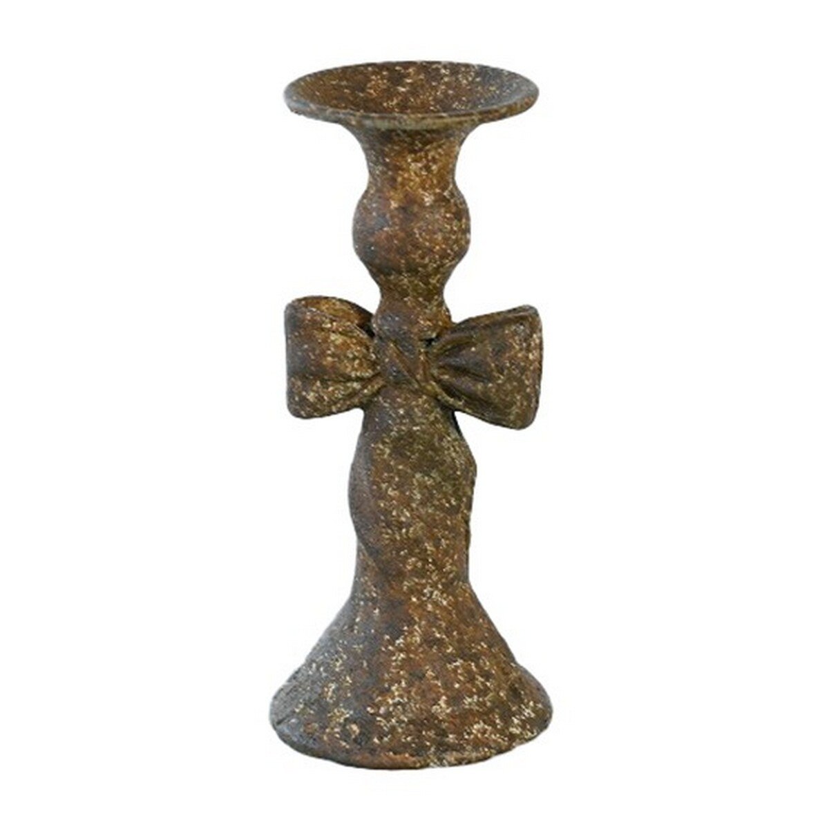 ANTIQUE METAL CANDLE HOLDER -  75x75x165