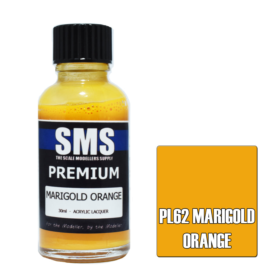 AIRBRUSH PAINT 30ML PREMIUM MARIGOLD ORANGE ACRYLIC LACQUER SCALE