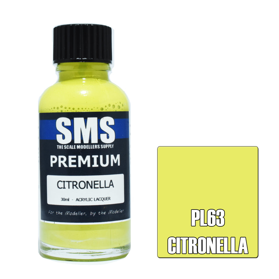 AIRBRUSH PAINT 30ML PREMIUM CITRONELLA ACRYLIC LACQUER SCALE MODELLERS SUPPLY