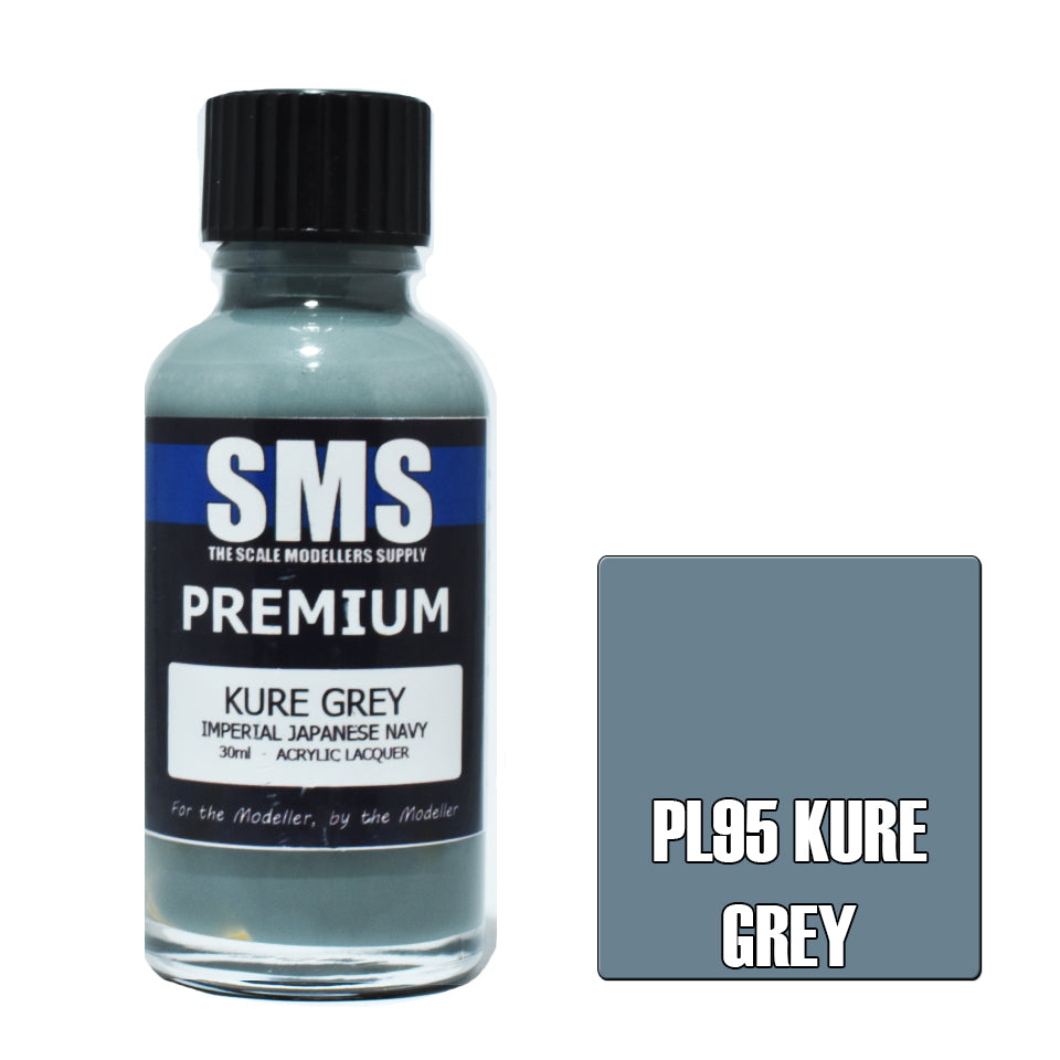 AIRBRUSH PAINT 30ML PREMIUM KURE GREY (IJN) ACRYLIC LACQUER SCALE