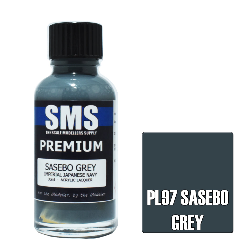 AIRBRUSH PAINT 30ML PREMIUM SASEBO GREY (IJN) ACRYLIC LACQUER SCALE