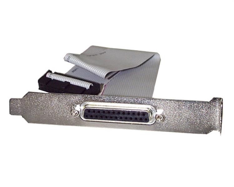 DB25 Parallel Female to IDC 25 Pin Header Adapter - 40cm (16in) Slot Plate for Legacy Devices