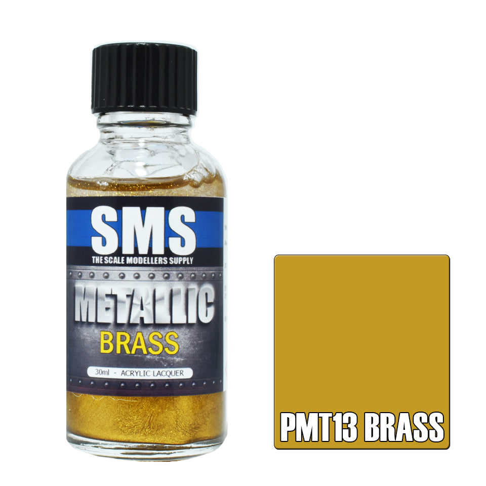 AIR BRUSH PAINT 30ML METALLIC BRASS  ACRYLIC LACQUER SCALE MODELLERS SUPPLY