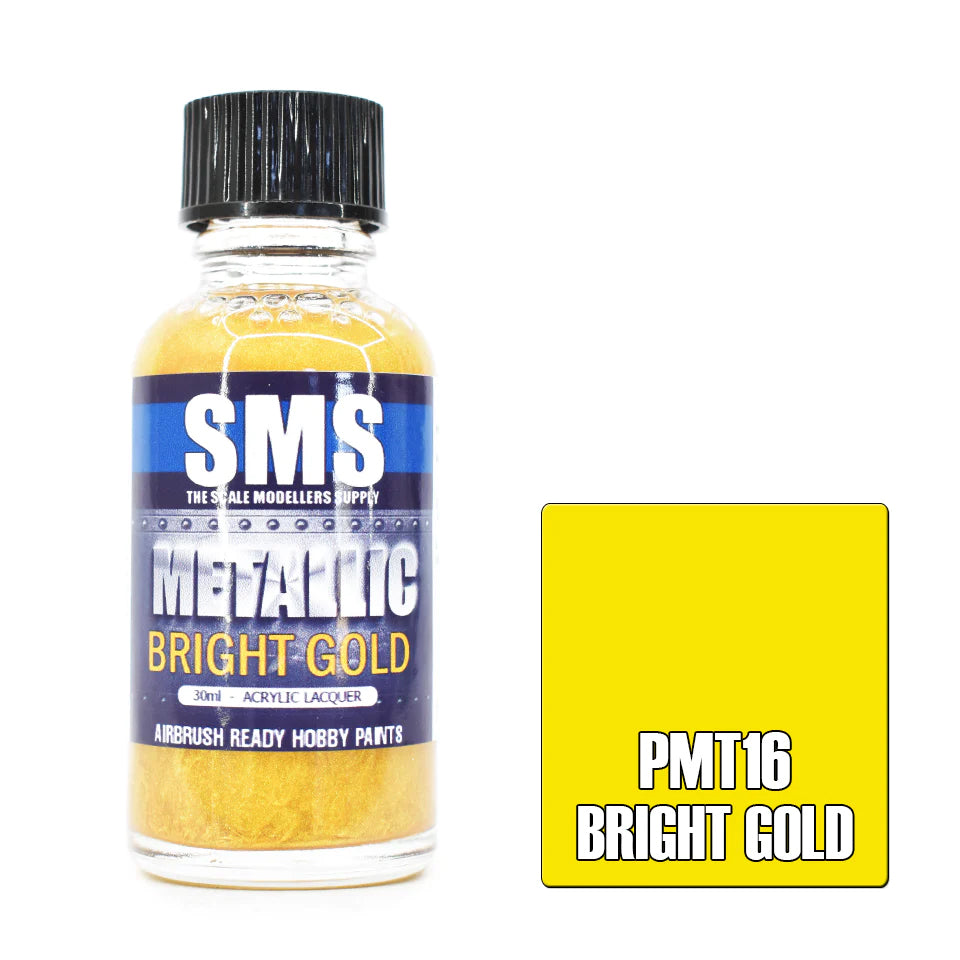 AIR BRUSH PAINT 30ML BRIGHT GOLD  ACRYLIC LACQUER SCALE MODELLERS SUPPLY