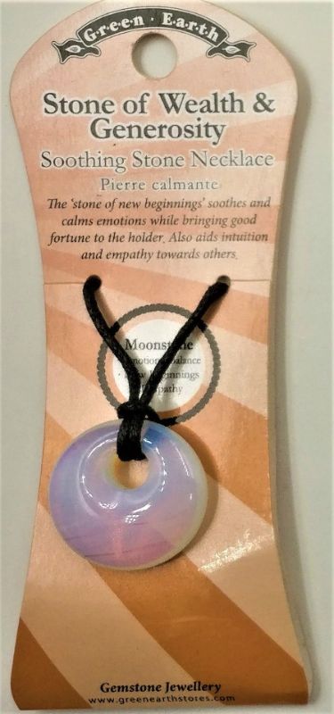 Pendant - Crystal Donut Moonstone (Set of 6)