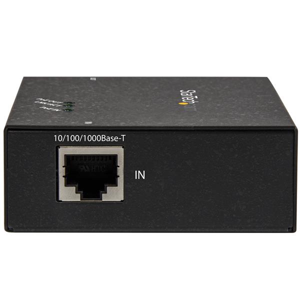 1-Port Gigabit PoE+ Extender with 200m range, daisy chain up to 500m, designed for easy installation of IP cameras.