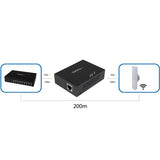 1-Port Gigabit PoE+ Extender enables PoE connections up to 200m, supports daisy chaining up to 500m for flexible installations.