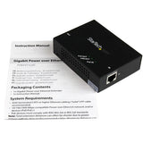 1-Port Gigabit PoE+ Extender for IP cameras, extends PoE range to 200m, daisy chain for up to 500m, easy wall-mount installation.