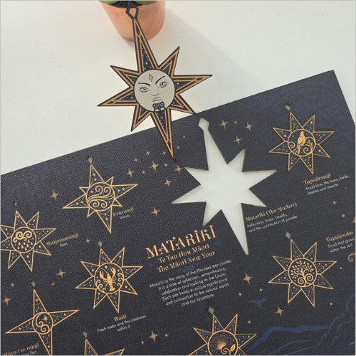 Pop-Out A3 Wall Art: Matariki Stars (Hanging Ornaments) Pop-Out Collection