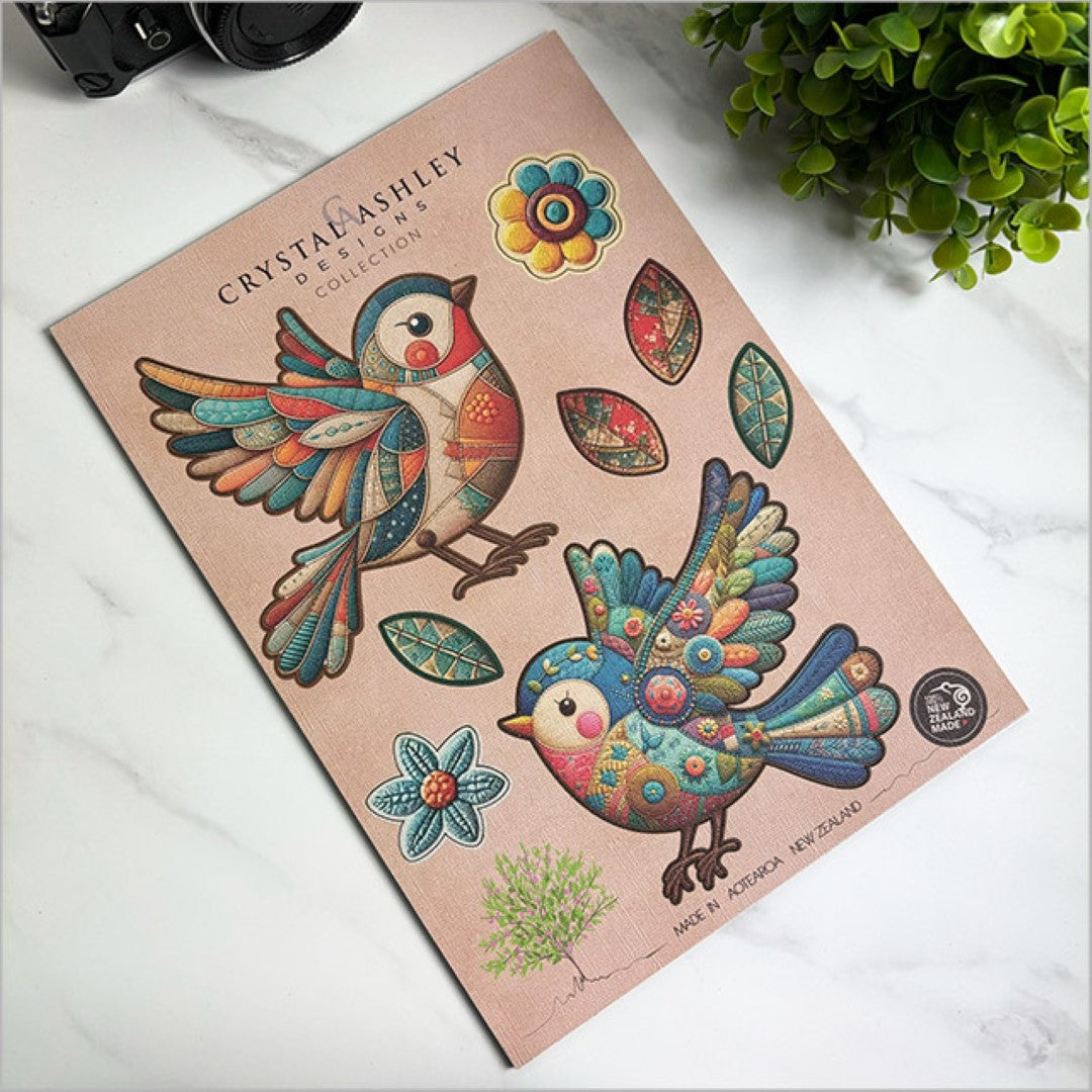 Wall Art - Pop Out Patchwork Birds